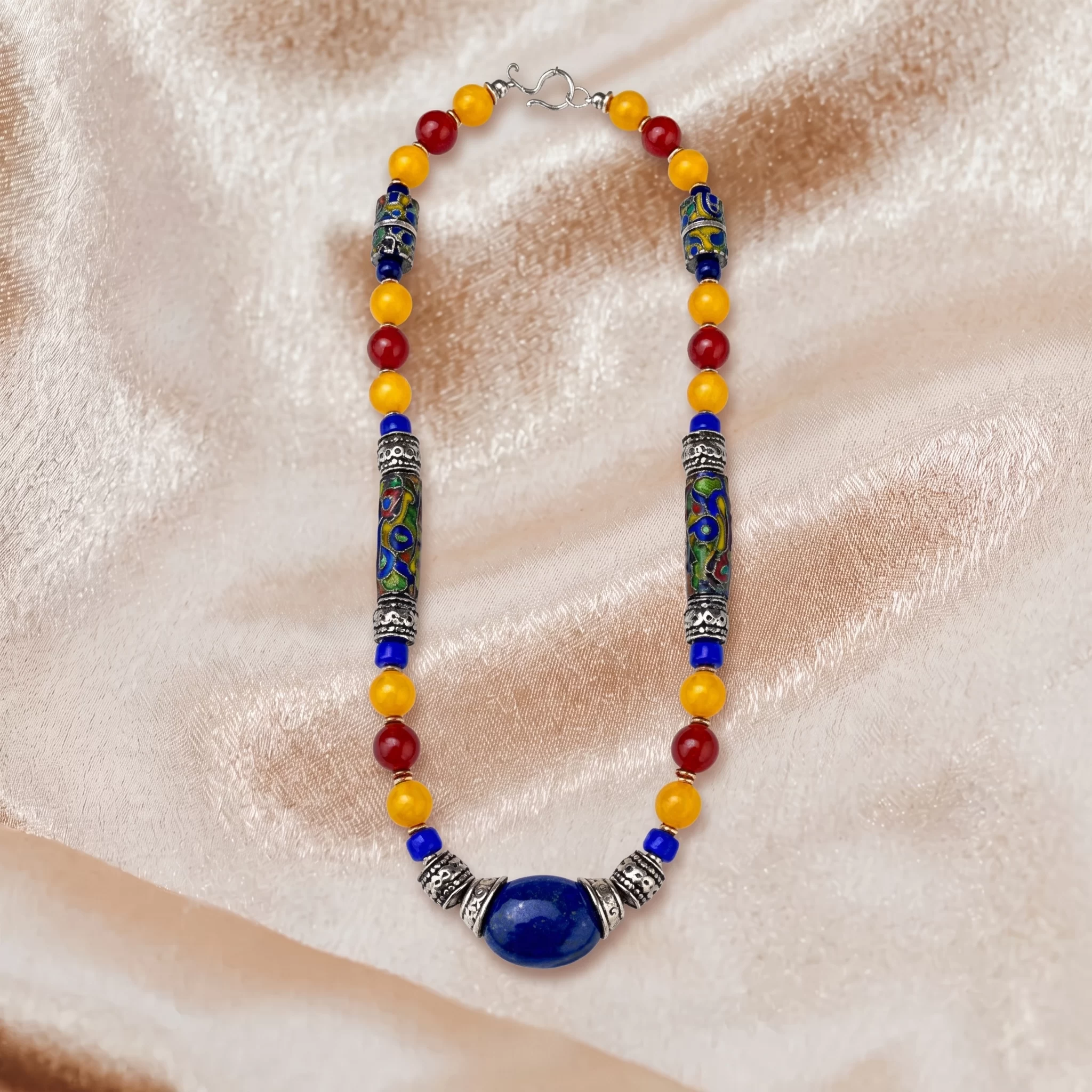Royal Mosaic Gemstone Necklace